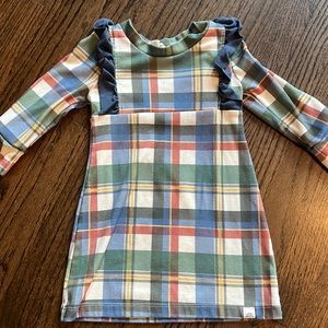 Lulu and Roo / Little Road Co x Polar Express Winter Plaid Dress with Ruffles